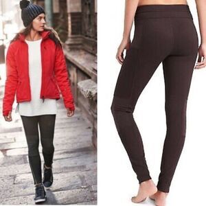 Athleta Trailsetter Ponte Motion Pants Travel Pants In Olive Size 8